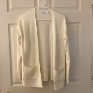 White cardigan
